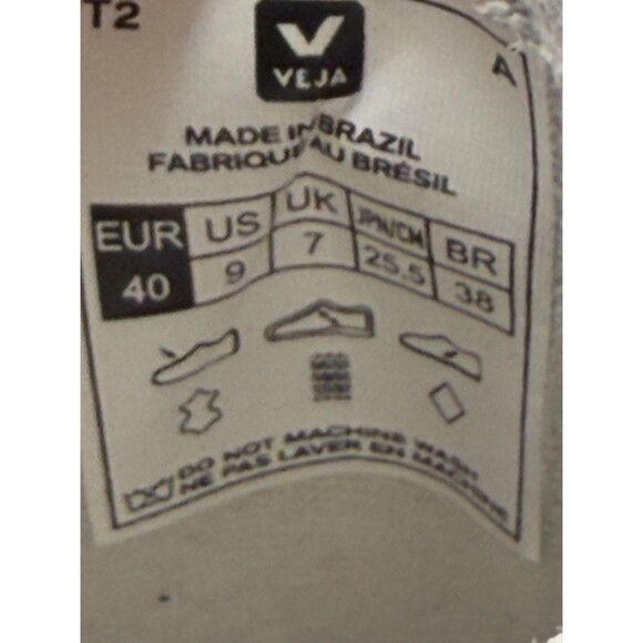 VEJA Campo Womens Leather White Black W Lace Up Low Top Casual Sneakers Size 9 - Picture 7 of 8